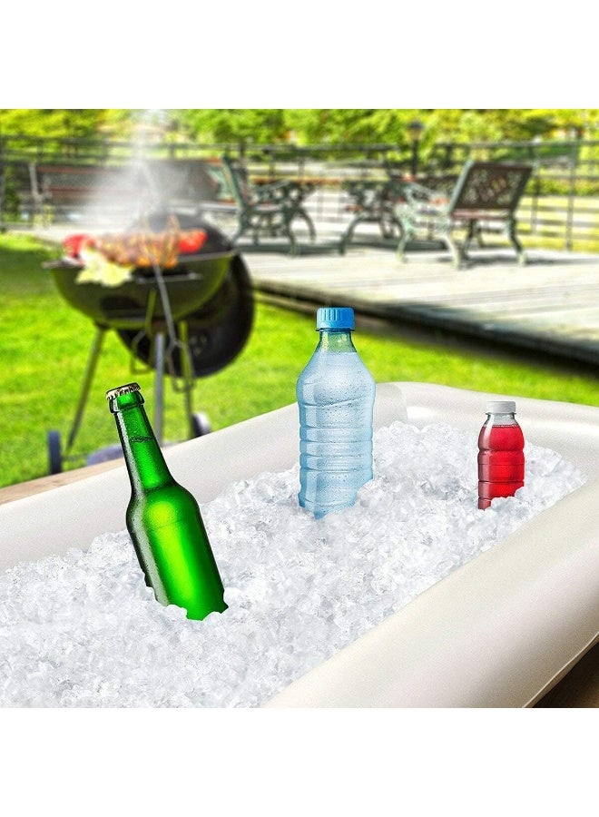 SwimBoBo Inflatable Ice Serving Buffet Bar with Drain Plug BBQ Picnic Pool Party Supplies Buffet Salad Food & Drinks Tray for Party Picnic & Camping (1PCS-135*65CM) - Image 3